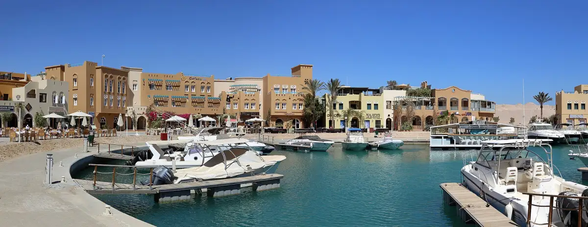 Panorama of Abu Tig Marina in El Gouna