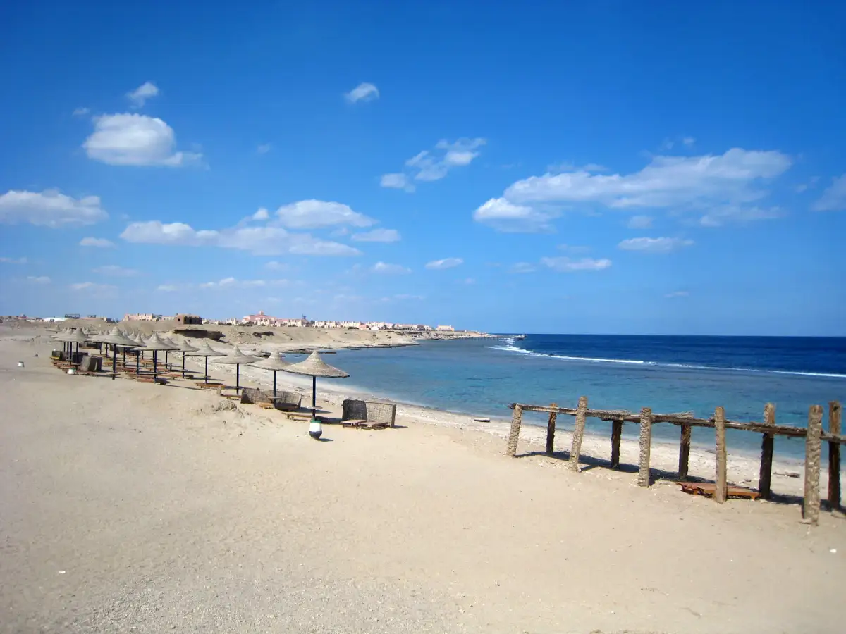 A quiet beach south of El Quseir on the Red Sea coast