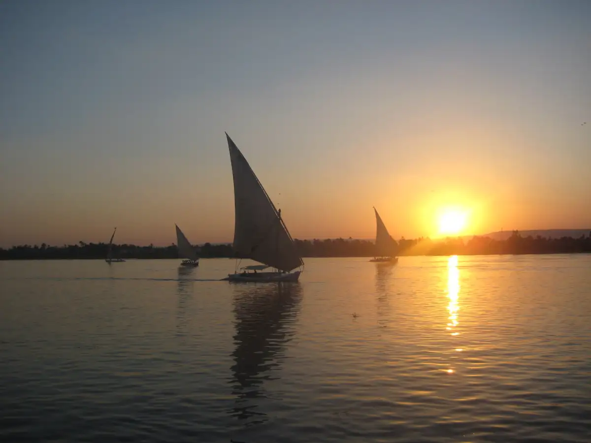 Sunset over the Nile in Luxor
