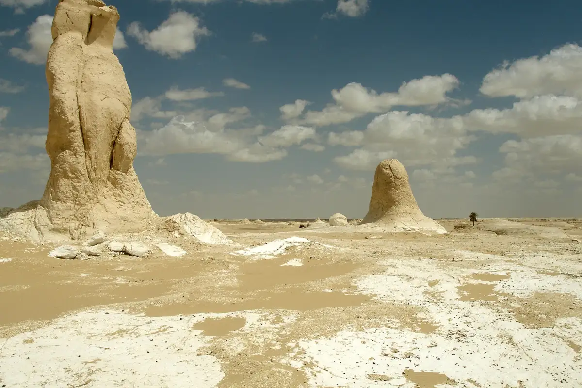 Rock formations in Egypt’s White Desert